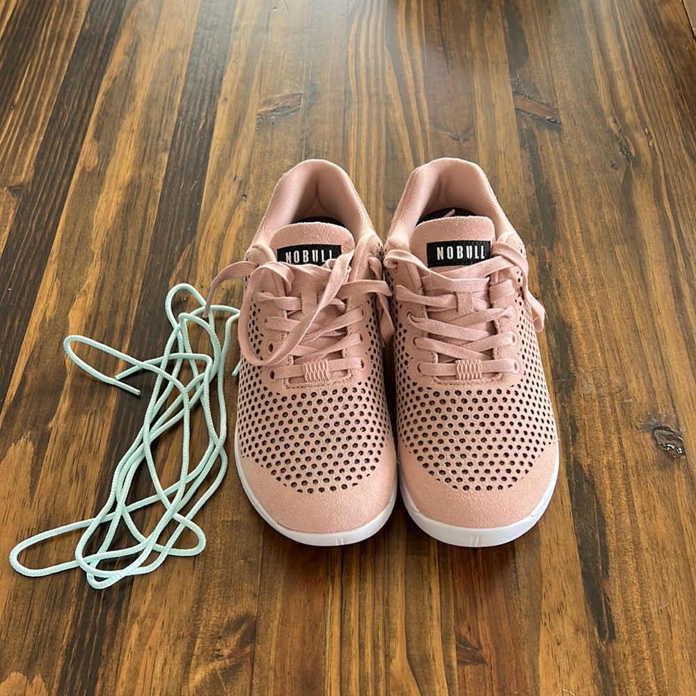 NoBull suede pink trainers. Never worn. Size 9.5